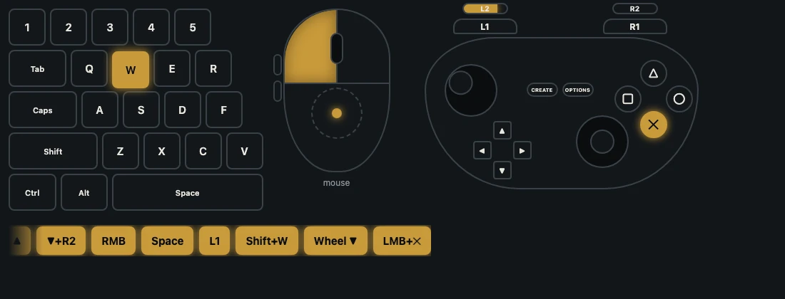 Labels and history — Console button labels, and a scrolling history of what you pressed.