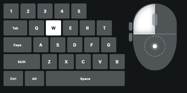Glass — Frosted keys that sit over gameplay without blocking it.