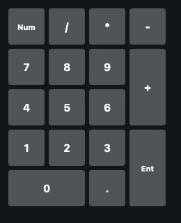 Numpad — For sim and flight bindings.